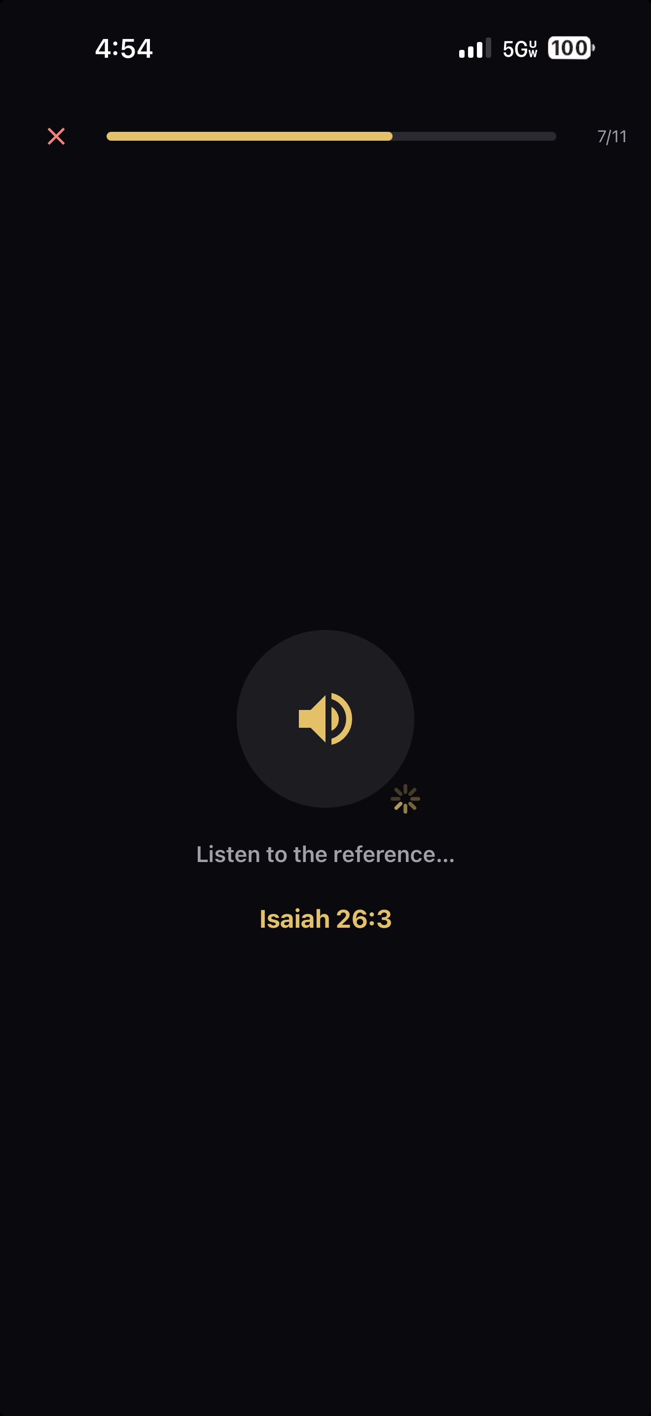 Ingrain's hands-free audio memorization session